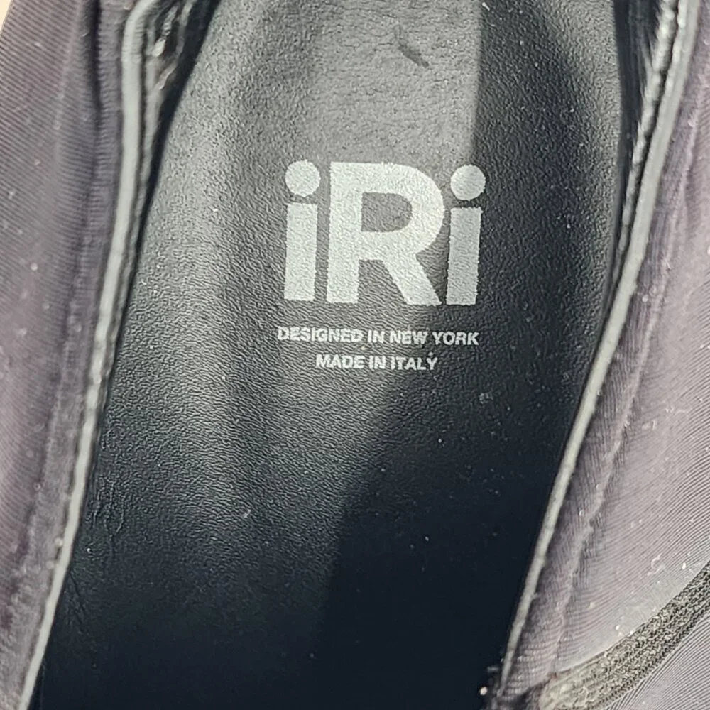 iRi Unisex Black Outline‎ Neoprene Platform Sneaker Black